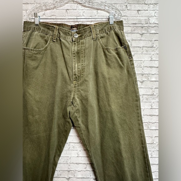 RedHead Men Green Flat Front Dark Wash Chino Pant Size 36 x 32 - Picture 3 of 14